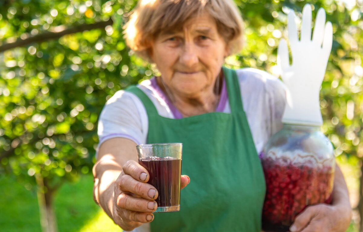 Sloe gin in a jar